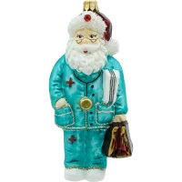 Bombka choinkowa szklana: Mikołaj Lekarz