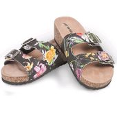 Klapki w kwiaty na koturnie wygodne buty rozmiar 36