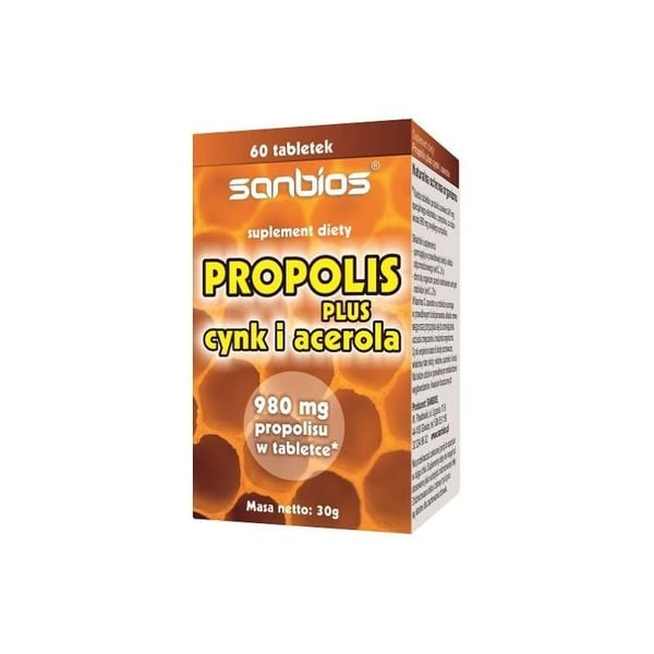 Propolis Plus 60tab - SANBIOS zdjęcie 1