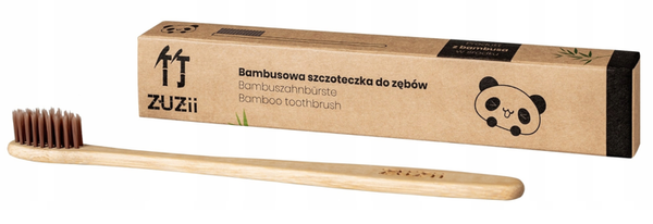 Bambusowa szczoteczka do zębów BRĄZOWA