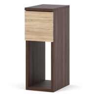 szafka nocna stolik do sypialni wąski z szufladą 20cm dąb wenge sonoma