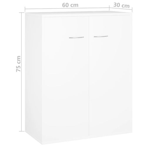 Szafka, biała, 60 x 30 x 75 cm, płyta wiórowa na Arena.pl
