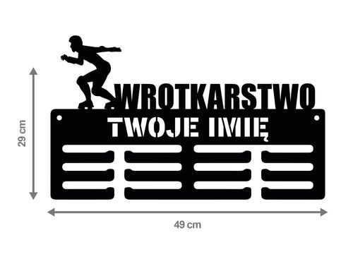 Wieszak na medale WROTKARSTWO twoje imię dowolny tekst 314.3 na Arena.pl