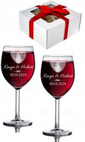 KIELISZKI DO WINA Z GRAWEREM ŚLUB ROCZNICA ŚWIADKOWA URODZINT PREZENT