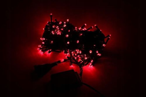 Lampki Choinkowe LED 500 Czerwone 38 m Zewnętrzne Wewnętrzne IP44 na Arena.pl