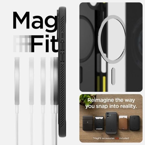 etui plecki do iphone 16 rugged armor magsafe - czarne na Arena.pl