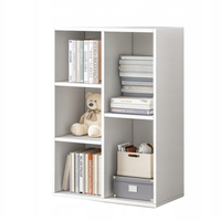 REGAŁ 5 PÓŁEK STOJĄCY BIAŁY OTWARTY DUŻA KOMODA SZAFKA LOFT SKANDYNAWSKI