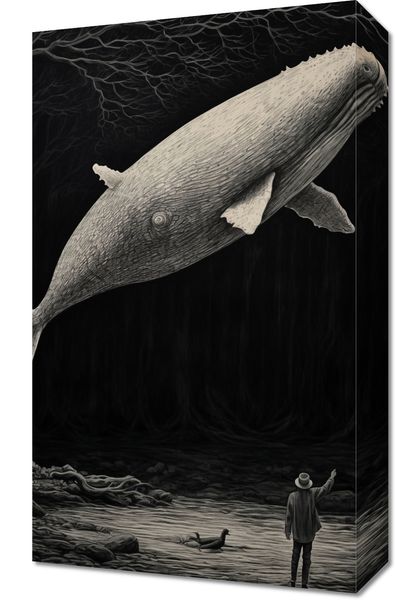 Obraz 30x50cm Biały Wieloryb zdjęcie 1