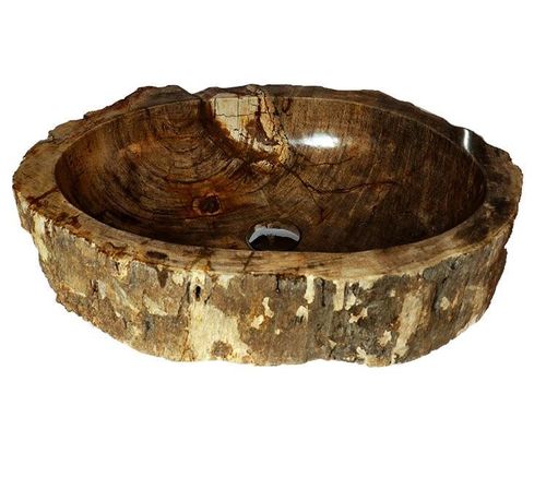 Umywalka z kamienia naturalnego SINK FOSSIL - mała na Arena.pl