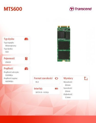 SSD M.2 2260 256GB SATA3 2,5' MLC BOX na Arena.pl