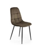 W160 KRZESŁO PIKOWANE WELUROWE VELVET BRĄZOWE