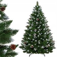 SZTUCZNA CHOINKA SOSNA DIAMENTOWA OŚNIEŻONA 220 cm KLASA PREMIUM + STOJAK