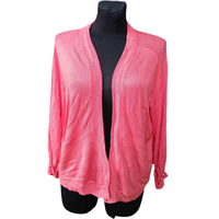 Kardigan Damski Długi Luźny Sweter Różowy Rozmiar XL Wygodny Na Jesień