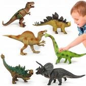 DUŻE DINOZAURY 6 x DINOZAUR T-REX FIGURKI Zestaw Dino Park