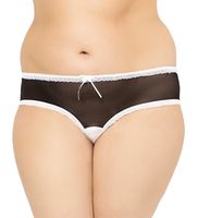 Prześwitujące majteczki z wycięciem w kroku XL