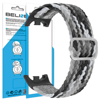 beline pasek mi band 9/8 nylonczarno-biały/black-white