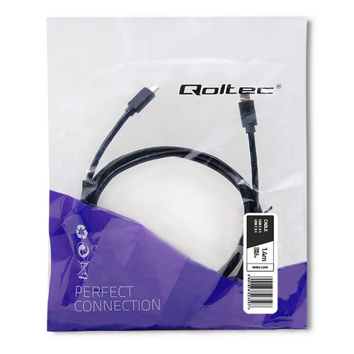 Qoltec Kabel USB 3.1 typ C męski | USB 3.1 typ C męski | 2m | Czarny na Arena.pl