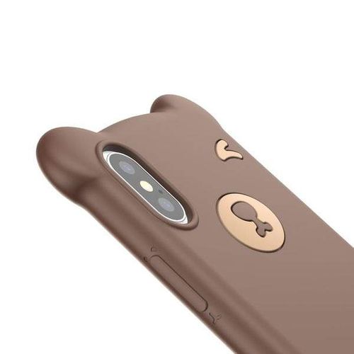 Etui Baseus Bear do smartfona iPhone X / XS - brązowe na Arena.pl