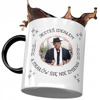 Kubek Czarny Janusz Korwin Mikke Na Prezent Z Nadrukiem Ze Zdjęciem