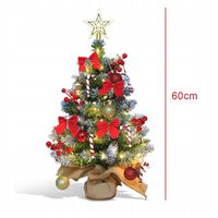 SZTUCZNA CHOINKA 60 CM MINI DEKORACJA BOŻONARODZENIOWA STOŁOWA Z LED