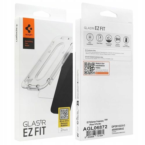2x Szkło Hartowane SPIGEN GLAS.tR EZ FIT + Aplikator do iPhone 15 Pro Max na Arena.pl