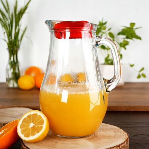 Dzbanek NA NAPOJE wodę sok lemoniadę do napojów szklany z pokrywką 2,1L na Arena.pl