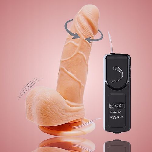 WIBRATOR DAMSKI Z PRZYSSAWKĄ DILDO MASAŻER REALISTYCZNY PENIS + GRATIS ŻEL na Arena.pl