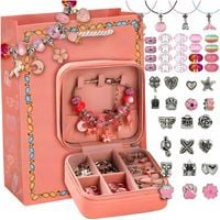 ZESTAW BIŻUTERII DO ROBIENIA BRANSOLETEK NASZYJNIKÓW PREZENT DLA DZIECI DIY