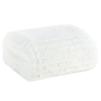 Miękki koc żakardowy KLISA 130X170 biały