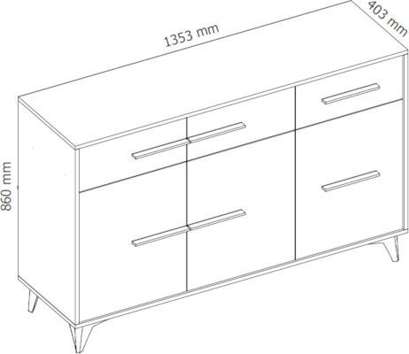 FRIDA K3D3S Komoda Gała Meble na Arena.pl