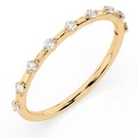 pierścionek z żółtego srebra 925 z diamentem (brylantem) 0,18 ct lab