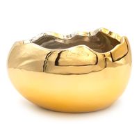Osłonka ceramiczna jajko wielkanocne złote skorupka jajka ZŁOTA 13 cm