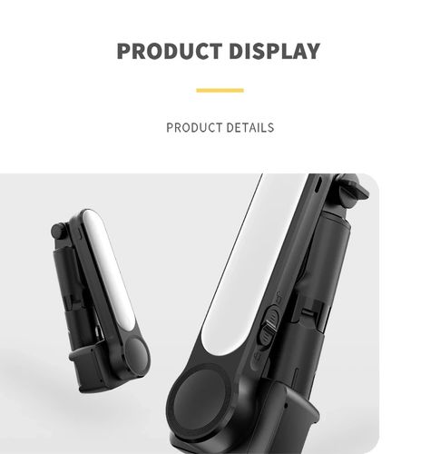 L09 stabilizator Gimbal z wypełnieniem światła Bluetooth teleskopowy Selfie Stick nagrywanie wideo statyw do telefonu Smartphone IOS Android na Arena.pl