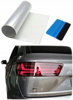 FOLIA BEZBARWNA DO LAMP 2m x 30cm NA LAMPY PROGI OCHRONNA Z KLEJEM + RAKLA