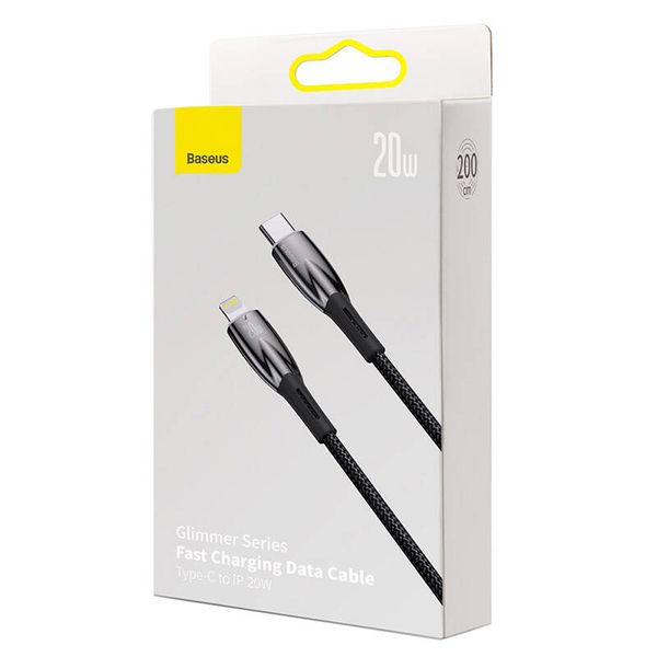 Kabel USB-C do Lightning Baseus Glimmer, 20W, 2m (czarny) zdjęcie 5
