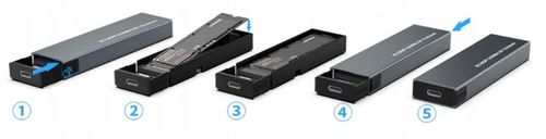 Obudowa na dysk SSD NVME/SATA PCIe M.2 USB-C Gen2 Kieszeń Adapter dysku M2 na Arena.pl