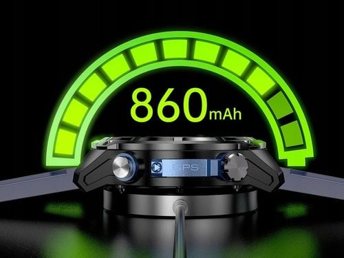 Smartwatch Męski - Zegarek Menu PL GPS Amoled Dyktafon Wodoodpony - 860mAh na Arena.pl