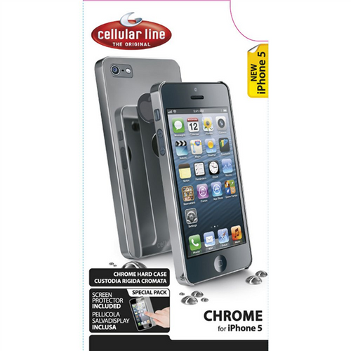 CELLULAR LINE Chrome Etui iPhone SE/5S/5 srebrne na Arena.pl