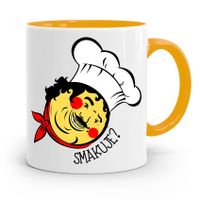 Kubek Żółty Prezent Dla Kucharza Kucharki Smakuje? Z Nadrukiem Ze Zdjęciem