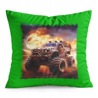 PODUSZKA ZIELONA PREZENT - AUTO MONSTER TRUCK