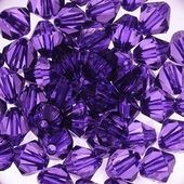 KRYSZTAŁKI DIAMENT KORALIKI DO BRANSOLETEK DO BIŻUTERI FIOLETOWE 10MM 20SZT