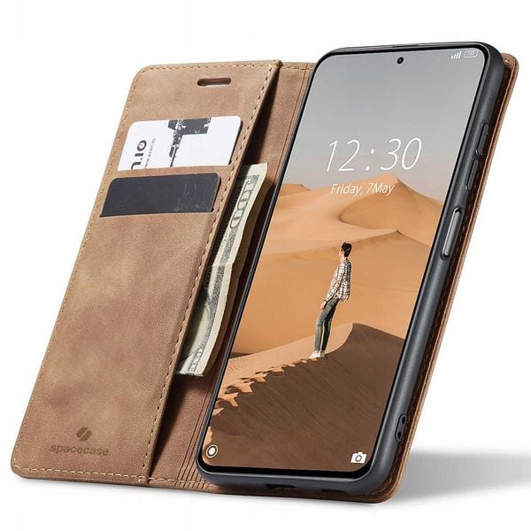 Spacecase Wallet Poco F3 / Mi 11I Light Brown zdjęcie 1