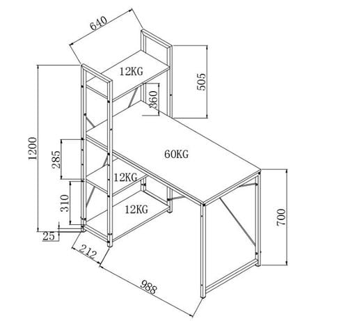 Biurko z nadstawką Nare białe/ dąb na Arena.pl
