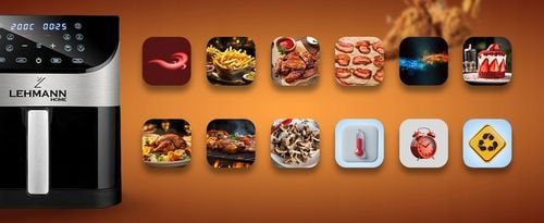 FRYTKOWNICA BEZTŁUSZCZOWA FRYTOWNICA AIRFRYER DUŻA 12 PROGRAMÓW 6l na Arena.pl