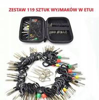 ZESTAW W ETUI 119 szt KLUCZE DO WYCIĄGANIA PINÓW DEMONTAŻU ZŁĄCZA PRZEWODÓW