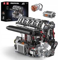 KLOCKI SILNIK MOULD KING 10087 4 CYLINDRY 1789 EL. DO SKŁADANIA SKALA 1/4