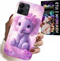 ETUI DO XIAOMI REDMI 13C 4G - SŁODKI SŁONIK NA RÓŻOWYM TLE CASE +FOLIA