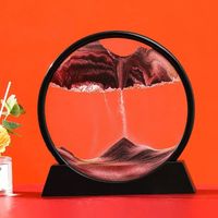 3D Ruchomy Piasek Obraz Okrągłe Szkło Głębokie – 7 inch
