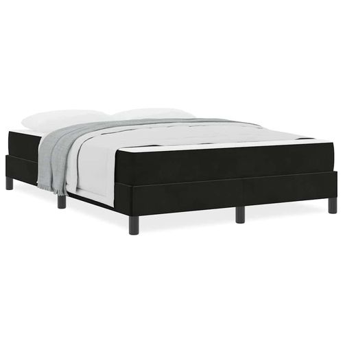 Łóżko kontynentalne z materacem Czarny 140 x 200 cm Aksamit na Arena.pl