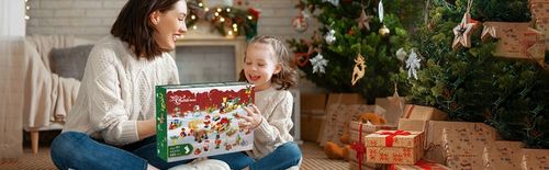 KALENDARZ ADWENTOWY DLA DZIECI KLOCKI ŚWIĄTECZNE 50w1 MIKOLAJ FIGURKA 609el na Arena.pl